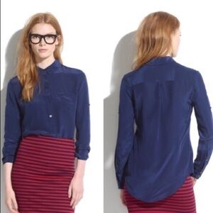 Madewell x Alexa Chung Collab Silk Boy Shirt